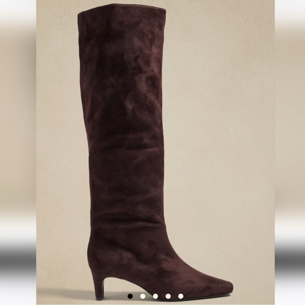 Banana Republic Office Siren Career Fall Vegan Suede Leather Tall Slouch Boots